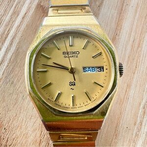 Vintage Seiko ladies gold tone dress watch NEW BATTERY
